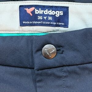 Bird Dogs Pants Mens 36x36 Navy Blue Boomstick Performance Stretch Unlined Golf